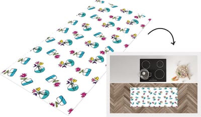 Keukenloper - Loper keuken - Bloemen - Patronen - Lente - 120x50 cm - Keukenloper vinyl
