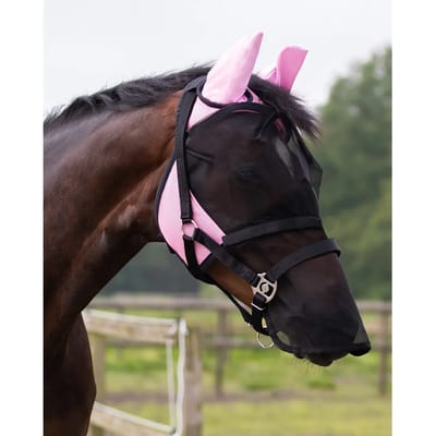 QHP Vliegenmasker Met Afneembare Neusflap Roze - X-Full