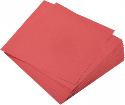 100 Vellen Origami Papier Dubbelzijdig Helder Rood 15cm x 15cm 70gsm voor Kunst, Knutselen en Cadeau Decoratie