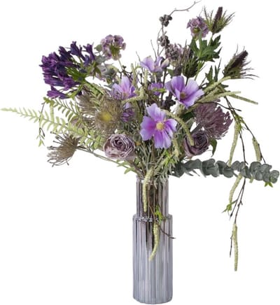 WinQ - PlukBoeket Kunstbloemen Lila en Blauw - Boeket kunstbloemen