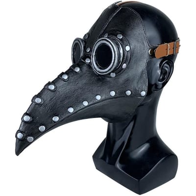 Halloween Snavel Gezichtsbedekking Latex Steampunk Gezichtsbedekking voor Halloweenfeest Cosplay Kostuum Verkleden gray