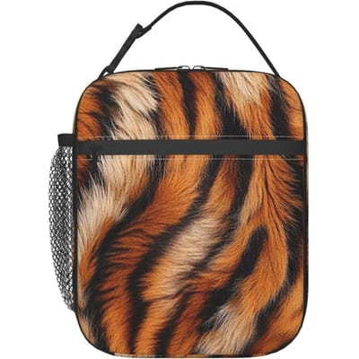 Tijgerprint Geïsoleerde Lunchtas voor Kinderen School Koeltas Thermische Voedseldoos Draagtas Lekvrije Lunchboxen Container One Size