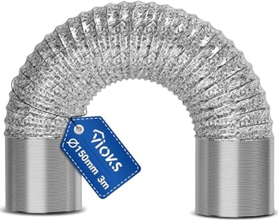 Afvoerslang 10 m 125 mm Flexibele Buis voor Luchtgeleidingssystemen en Airconditioning
