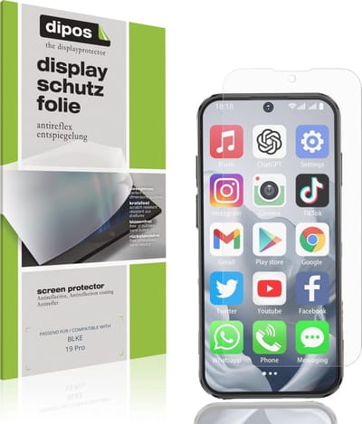 dipos – 4x Matte Beschermfolie geschikt voor BLKE 19 Pro | Krasbestendige & antireflecterende Screenprotector Ultra-Thin