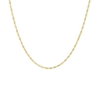 YO&NO - Ketting - Goud - Singapore - 1,2 mm -  42 cm - 585 goud
