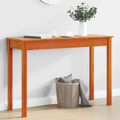 vidaXL - Wandkast - 110x40x75 - cm - massief - grenenhout - wasbruin