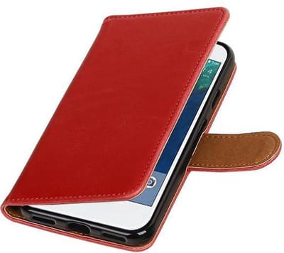Zakelijke Book Case Telefoonhoesje Geschikt voor de Google Pixel - Portemonnee Hoesje - Pasjeshouder Wallet Case - Rood