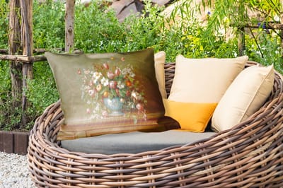 Buitenkussens - Vaas - Pastel - Kleuren - Bloemen - 60x40 cm - Weerbestendig