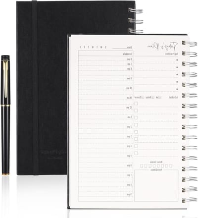 Allecto Plus - Dagelijkse planner A5 voor werk met schema, to-do-lijst, en notitieboek