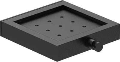 psmlighting Cascade Zeephouder met haak | B100xH20xD100mm | Aluminium;Inox | Zwart