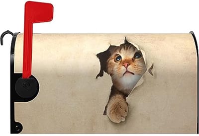 Decoratieve Magnetische Brievenbushoes met Schattige Kat voor Tuin 50x45cm