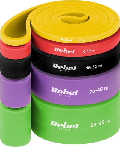 Rebel RBA-3001-S5 - Weerstandsband Set - 5 Stuks - Verschillende Weerstanden - Hoogwaardige Kwaliteit