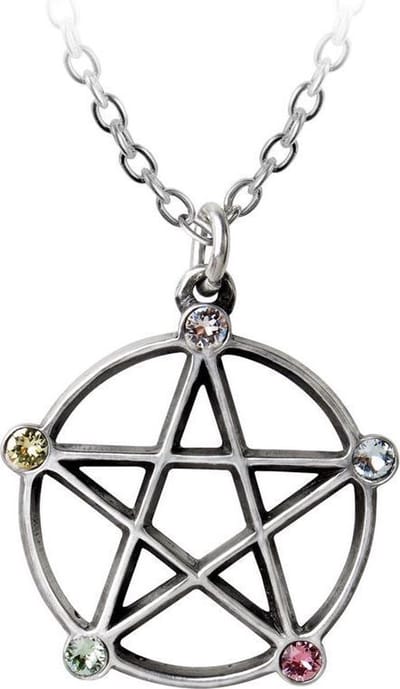 Alchemy - WICCAN ELEMENTAL PENTACLE Ketting - Zilverkleurig/Multicolours