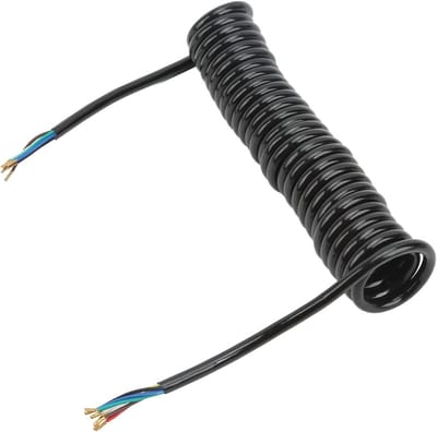 Trailer Verlengkabel Spiralen 12.8ft 20AWG 7 Kern Draad - Coiled Power Kabel voor Aanhangers en Voertuigen