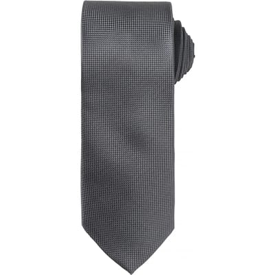 Premier Heren Micro Wafel Formele Work Tie (Donkergrijs)