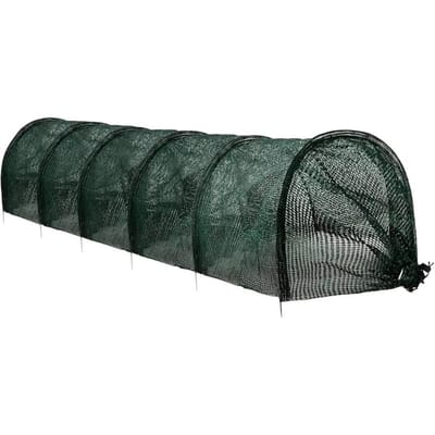 Opvouwbare Kas Tunnel Groen Gaas UV Bescherming Planten Beschermhoes Metalen Frame Draagbare Tuin Tunnel Kassen (Green,300cm-118.11in) groen