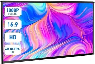Projectiescherm met standaard - Filmdoek Veld - Thuisbioscoop Creëren - Kreukvrij Polyestermateriaal - 120 inch - Mat Wit