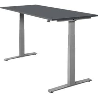 Schäfer Shop  Select Bureautafel SET UP, T-poot onderstel, elektrisch in hoogte verstelbaar, 1800 x 800, grafiet
