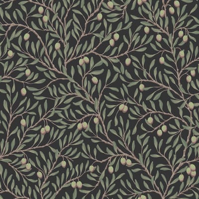 Boråstapeter Vliesbehang 5706 - Orangeri - Botanisch Zwart - 53cm x 10.05m