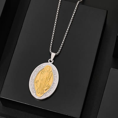 Sint Benedictus Sint Judas Maagd Wonderdadige Medaille Hanger Ketting Roestvrij Staal Katholiek Amulet Sieraden