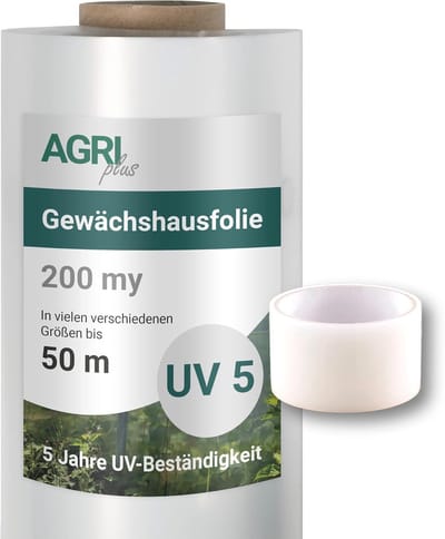 Broeikas folie - Tuinfolie afdekzeil - Bescherming planten - Scheurvast met tape - 10 x 25 meter