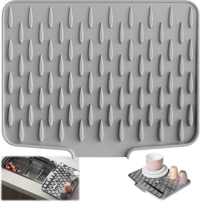 Unyqoos® Siliconen afdruipmat met antislip en hittebestendige eigenschappen voor keuken en badkamer