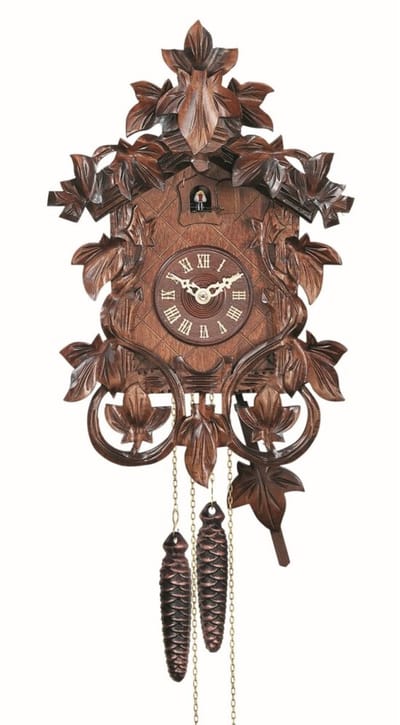 Engstler - 535_Q - Koekoeksklok - Kwarts - Notenhout - 34,5 cm