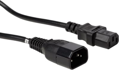 Perel Voedingskabel, H05VV-F 3G1, 1.8 m, 10 A/230 V, 2500 W, C14 naar C13, voor binnen, pvc, zwart