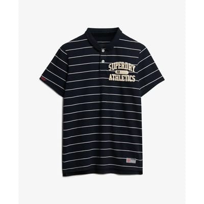 Superdry Vintage Athletic Korte Mouw Poloshirt Blauw L Man