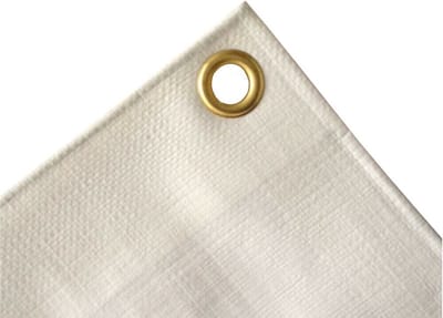 Afdekzeil - 5 x 7m - Wit - 280g/m² (35m²) - Bouwzeil - Zeildoek met Ringen - Waterdicht Zeil