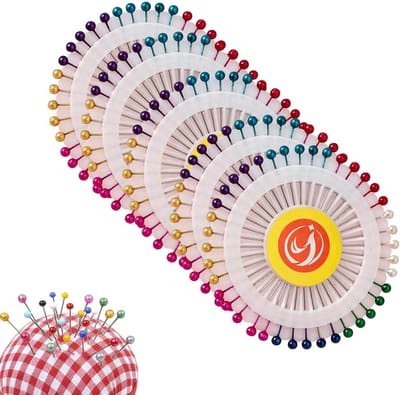 Naaispelden met kop - Knutsel Positioneringspelden - Stoffen Vastzetten - Gekleurde Parelkoppen - 200 stuks - Multicolor