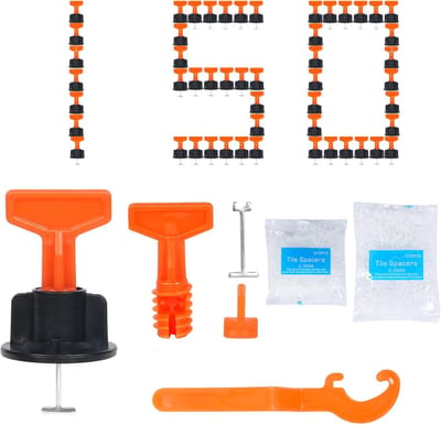 Tegel Nivelleersysteem - Tegel Leveling Kit - Perfecte Tegels - Herbruikbaar & Compleet - 150+ Schijven - Rood