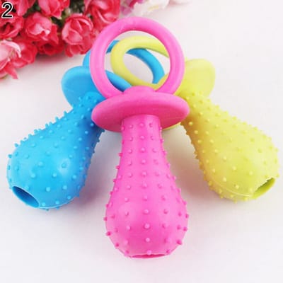 Puppy Pet Dog Kleurrijke tandheelkundige tandjes Gezonde tanden Kauwen Training Speelbal speelgoed pack-1