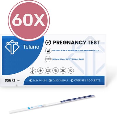 TELANO Zwangerschapstest Extra Vroeg Dipstick 60 stuks - Strip Extra Gevoelig