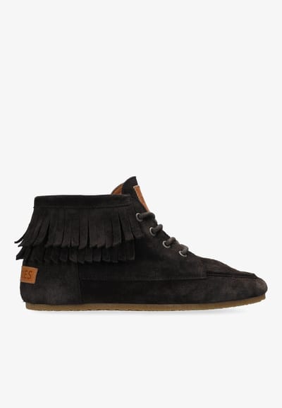 Shabbies Ciska Frina Veterschoenen - Dames - Bruin - Maat 37