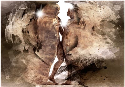 Fotobehangkoning - Behang - Vliesbehang - Fotobehang - Hidden Love - Kunst - Art - 300 x 210 cm