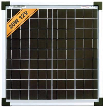 Monokristallijn Zonnepaneel 20 W - Ideaal voor Camper, Tuinhuis en Boot