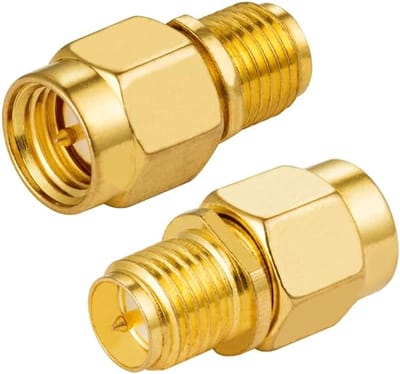 SMA Male naar RP-SMA Vrouwelijk RF Coax Adapter (2 stuks) voor Wifi Router Antenne