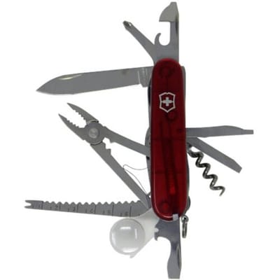 Victorinox SwissChamp 1.6795.T Zwitsers zakmes Aantal functies 33 Rood (transparant)
