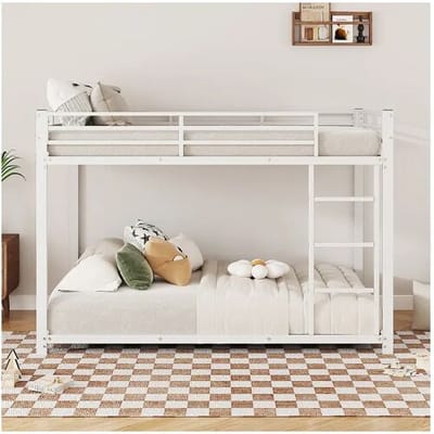 Merax Stapelbed 2 x 140 x 200 cm - ijzeren bed - wit