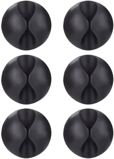 Kabelclips voor X-kabel, multi van bureau naar stroomkabels, USB, hoofdtelefoon, tv-pc laptop thuis kantoor, zwart