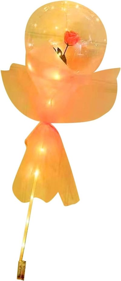 Lichtgevend Ballon Rozenboeket - LED Rozen Decoratie - Feestelijke Decoratie - Geïntegreerde LED-verlichting - 6 x 6 x 6 cm