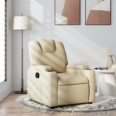 vidaXL - Relaxfauteuil - Crème - Stof
