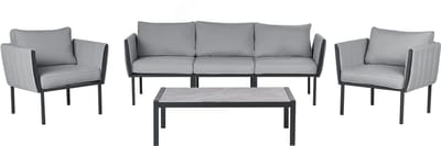 SKALA - Loungeset 5-zits - Donkergrijs - Staal