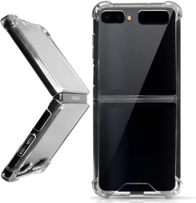 Hoesje Geschikt Voor Samsung Galaxy Z Flip Hoesje Siliconen Shockproof - Hoesje Geschikt Voor Samsung Galaxy Z Flip Transparant Shockproof cover - Hoesje Geschikt Voor Samsung Galaxy Z Flip Case Anti Shock hoesje
