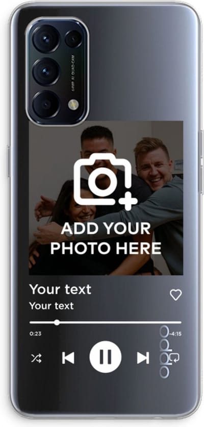 Gepersonaliseerd - Case Company® - Hoesje geschikt voor Oppo Find X3 Lite hoesje - Music Player - Soft Cover Telefoonhoesje - Bescherming aan alle Kanten en Schermrand