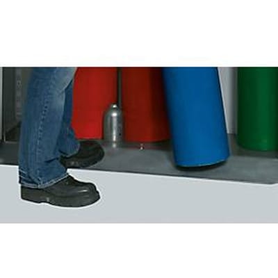 Oprolbare klep voor asecos gasflessenkast LG.215.135, afsluitbaar, gegalvaniseerd plaatstaal golfplaat, grijs