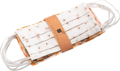J-Line mondmasker Motieven - katoen - zalm - set van 7