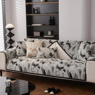 Kleurrijk Chenille Bankkussen Licht Luxe Vierseizoenen Universeel Antislip Bankhoes Hoes All-inclusive Eenvoudige Zitkussenhoes 70*70cm
