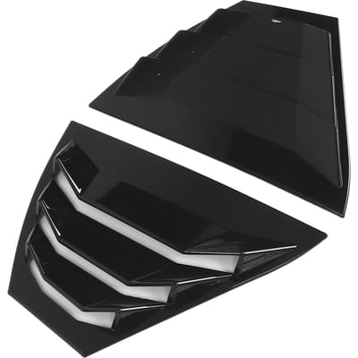 2 stuks Achterste Zijruit Lamellen Luchtinlaat Scoop Schaduwen Afdekking Vervanging voor Nissan Sentra 2020?2021 black